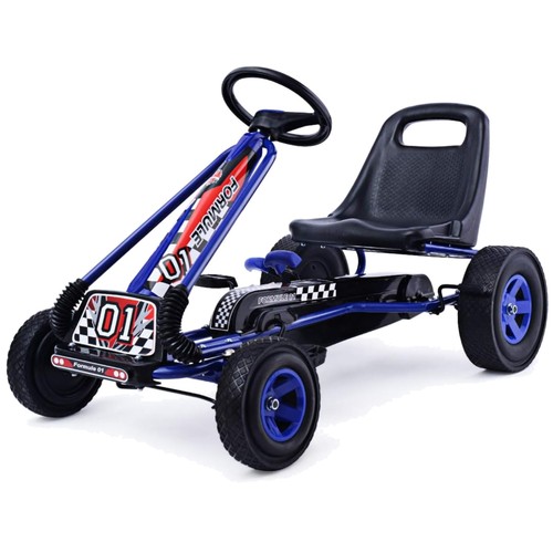 Children blue kart - blue, go